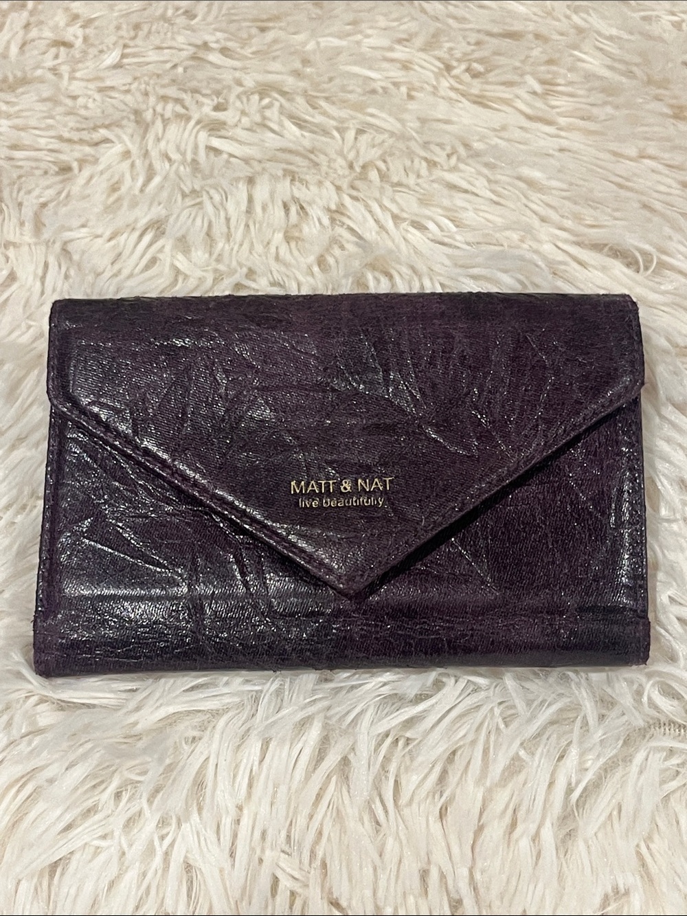 Matt & Nat deep purple/plum wallet.